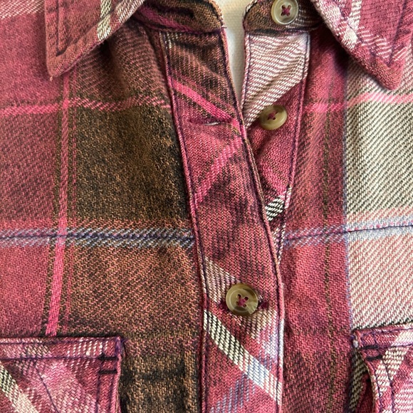 We the Free Vintage Crush Flannel Short Sleeve Top - Picture 3 of 13